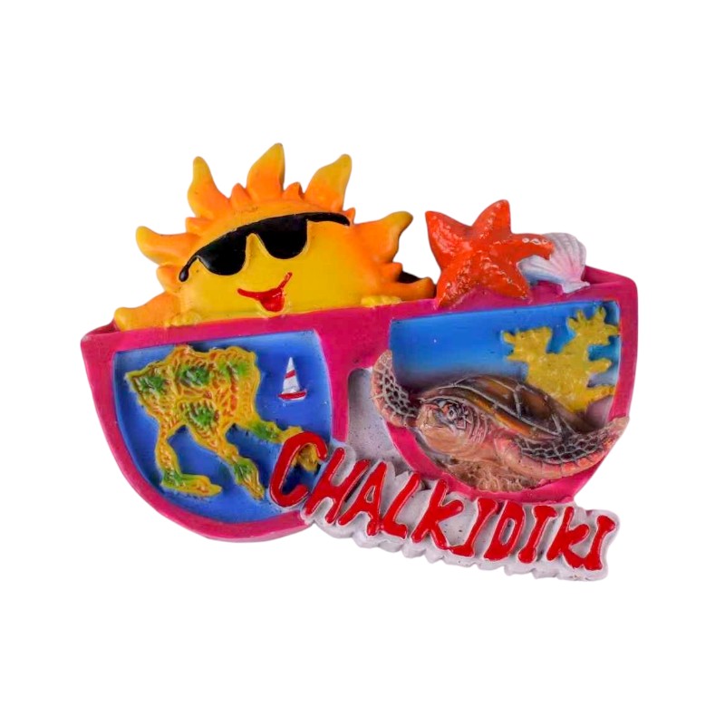 Tουριστικό μαγνητάκι Souvenir – Σετ 12pcs - Resin Magnet - Chalkidiki - 678079