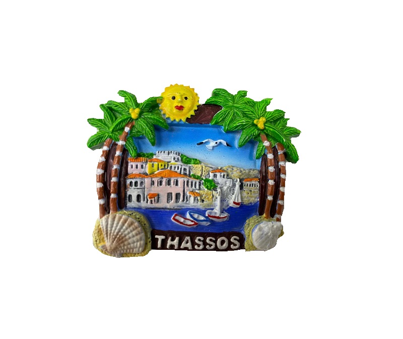 Tουριστικό μαγνητάκι Souvenir – Σετ 12pcs - Resin Magnet - Thassos - 678127