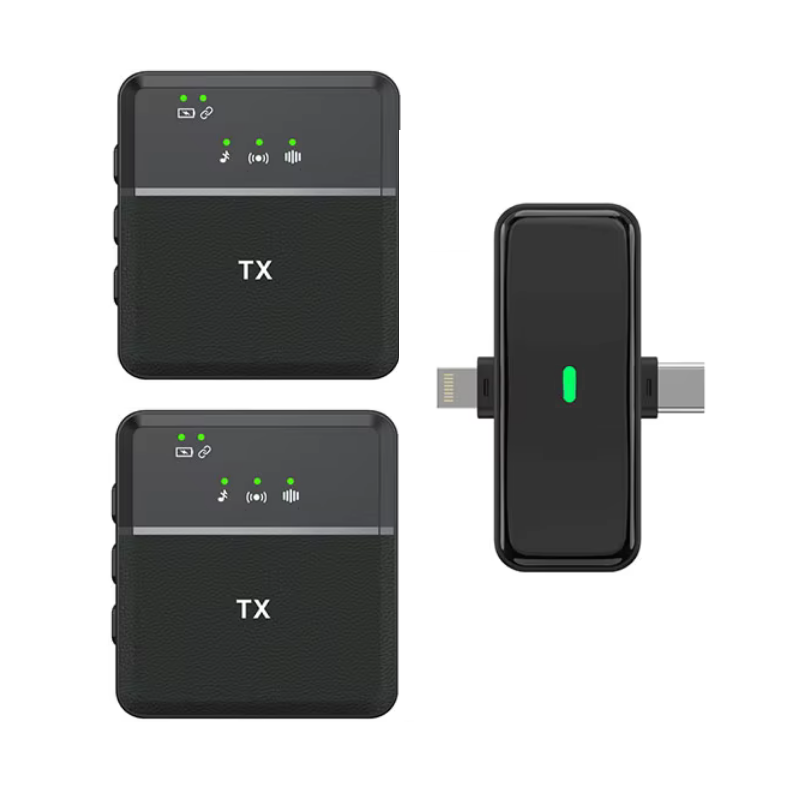 Ασύρματο mini επαναφορτιζόμενο πυκνωτικό μικρόφωνο για καταγραφή ήχου - Dual - SX32 - 2pcs - 811405