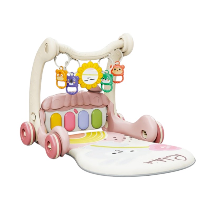 Βρεφικό γυμναστήριο & στράτα - 2in1 - 368-45B - 215344 - Pink