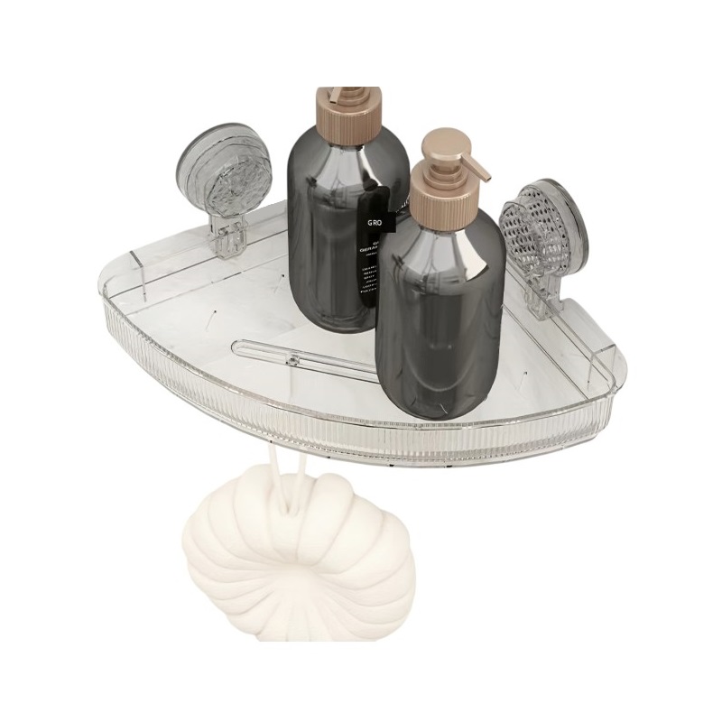 Επιτοίχιο γωνιακό ράφι μπάνιου πλαστικό - 4105 - 718561