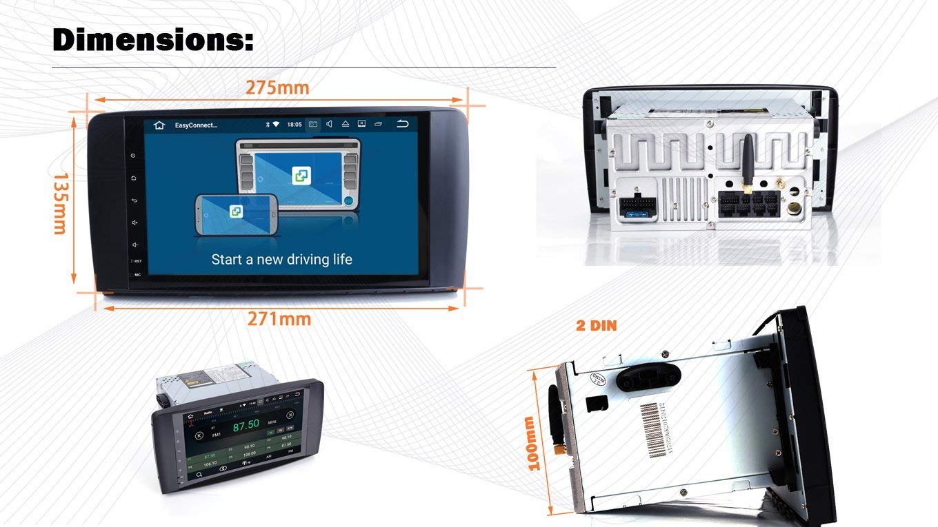 Ηχοσύστημα αυτοκινήτου 2DIN - Mercedes - R-Class - Android - 000828 - Image 3