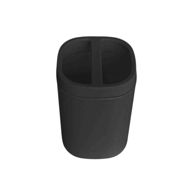 Θήκες οδοντόβουρτσας πλαστικές σε σετ 5Χ - Black - 21770