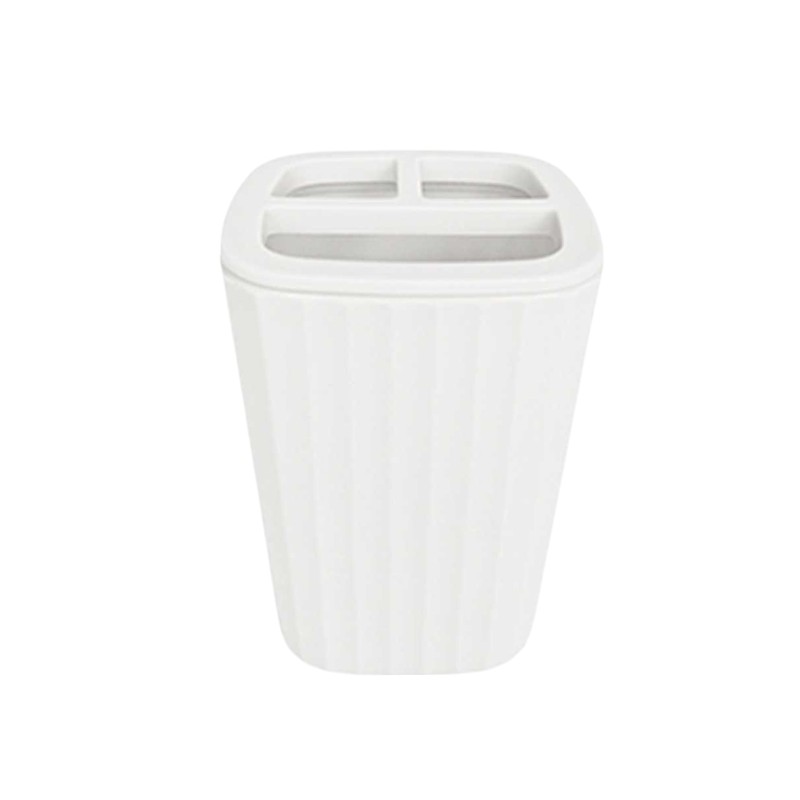 Θήκες οδοντόβουρτσας πλαστικές σε σετ 5Χ - White - 21530