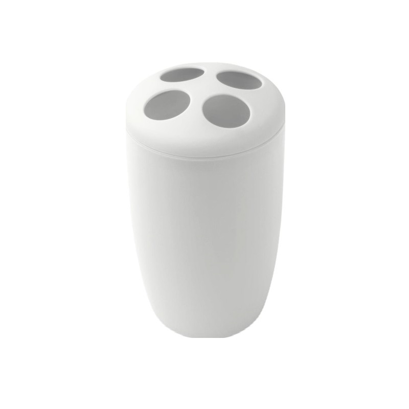 Θήκες οδοντόβουρτσας πλαστικές σε σετ 5Χ - White - 21542