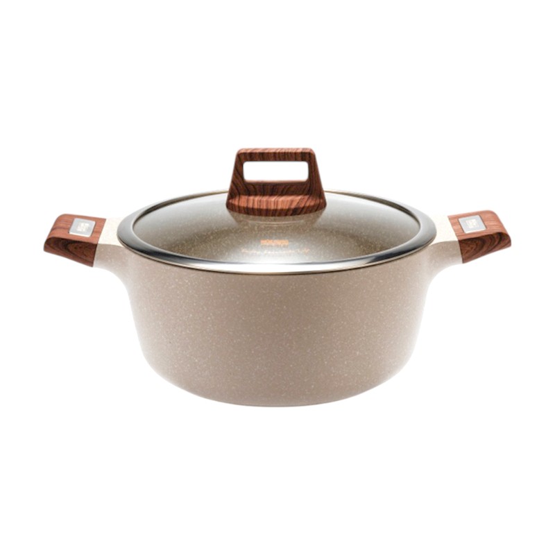 Κατσαρόλα αντικολλητική με καπάκι - 2.7L - CA005-B20-Beige - DSP - 567316