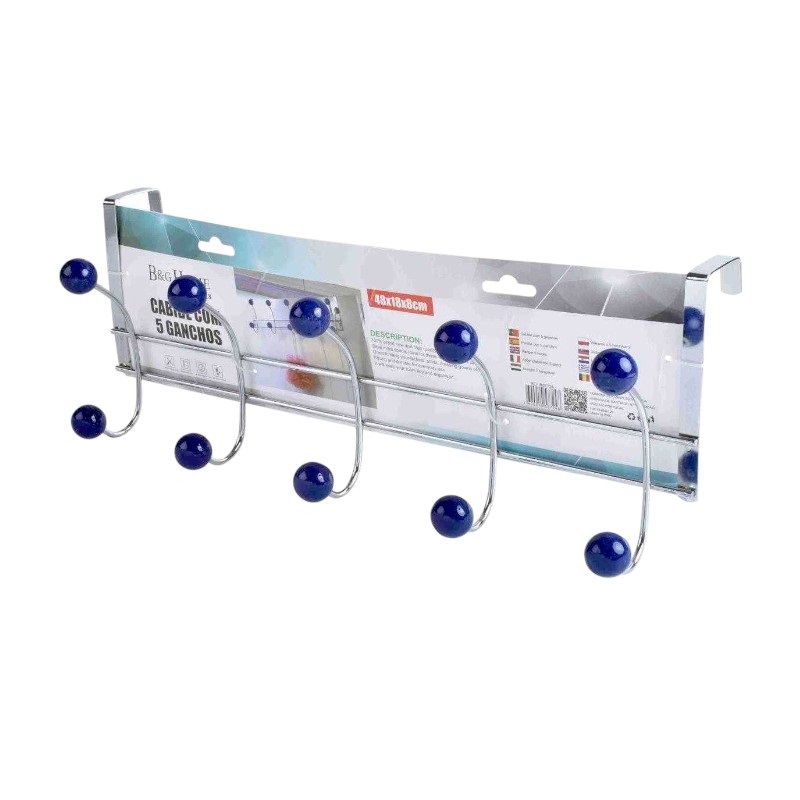 Μεταλλική κρεμάστρα πόρτας 5 θέσεων - OLD-6303 - 57724