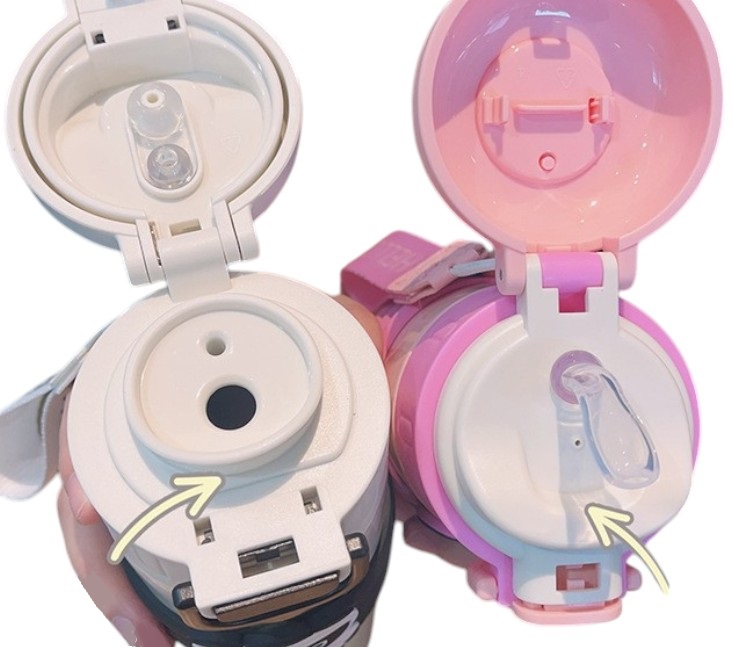 Παιδικό παγούρι-θερμός με καλαμάκι - 500ml - 219446 - Green - Image 2