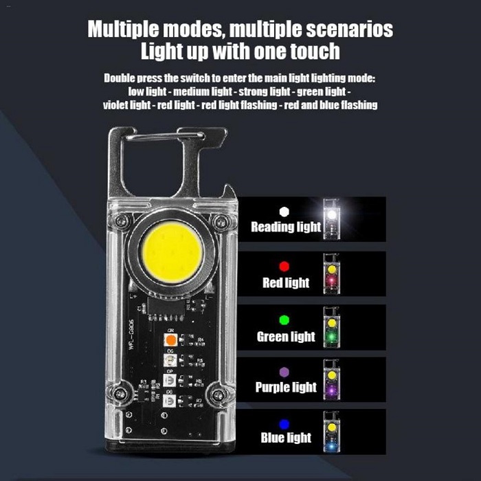Πολυλειτουργικός φακός LED μπρελόκ - FA-G906 - 251506 - Image 2