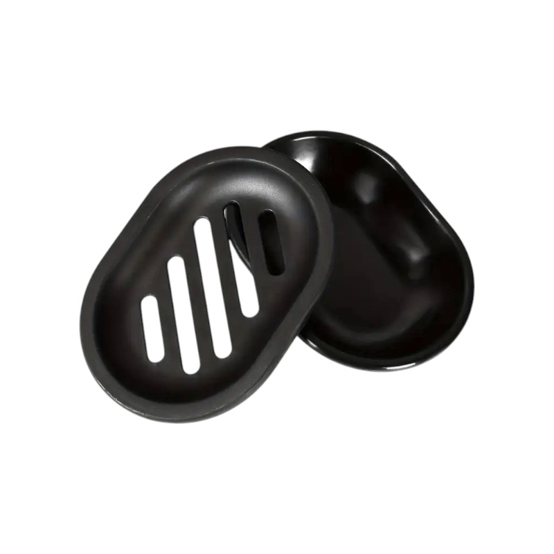 Σαπουνοθήκες μπάνιου πλαστικές - Σετ 9pcs - Black - 21796