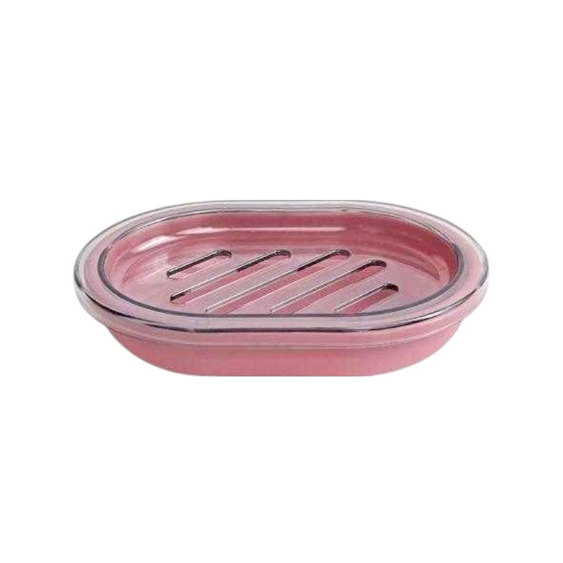 Σαπουνοθήκες μπάνιου πλαστικές - Σετ 9pcs - Pink - 21766