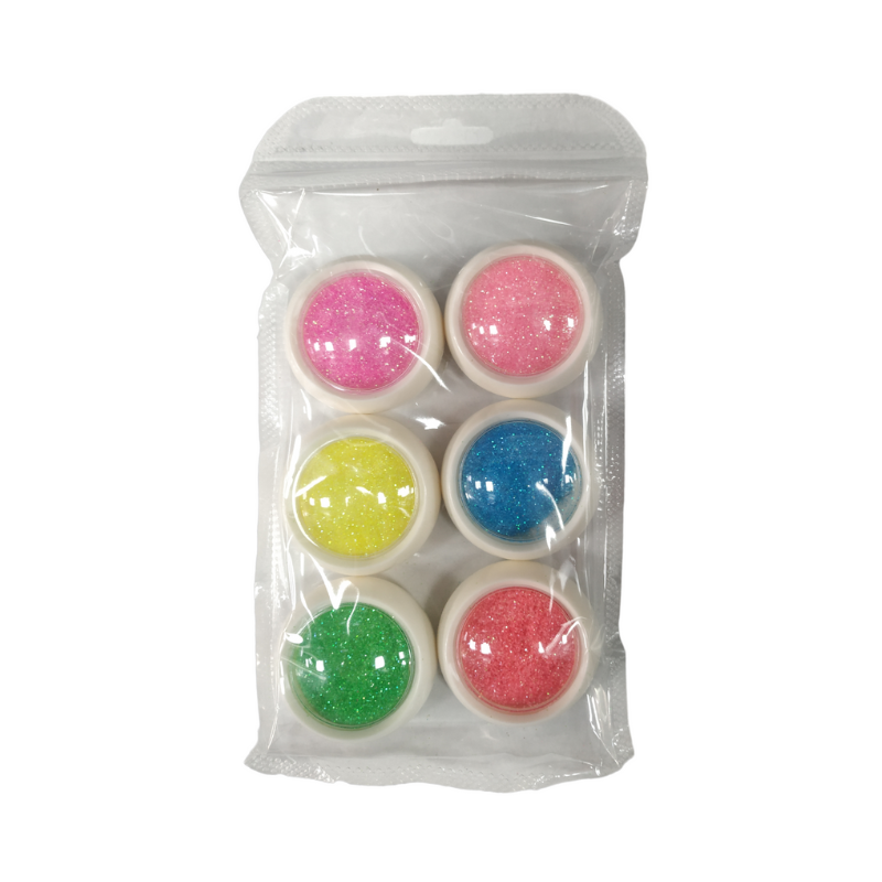 Σετ Glitter νυχιών Nail Art - Neon Glitter - 6pcs - 910594 - Image 2
