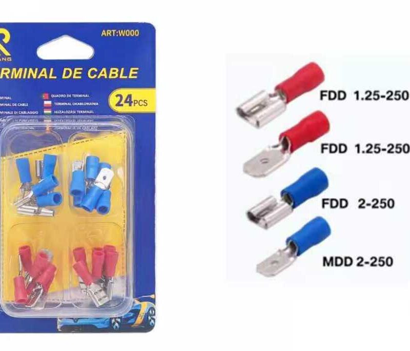 Σετ ακροδέκτες καλωδίων με μόνωση - 24pcs - 105875