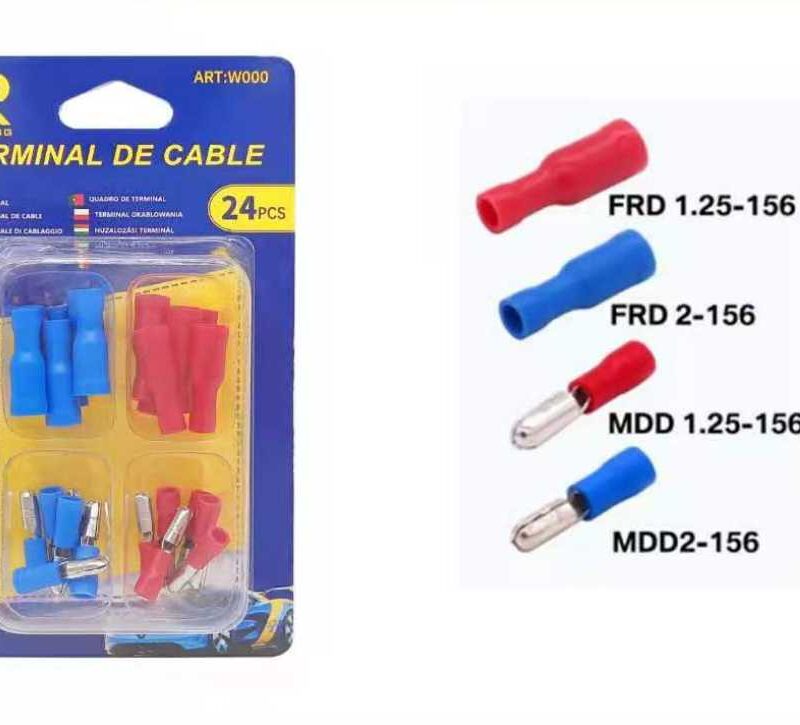 Σετ ακροδέκτες καλωδίων με μόνωση - 24pcs - 105981