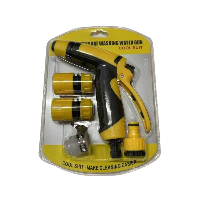 Σετ πιστόλι και ταχυσύνδεσμοι για λάστιχο ποτίσματος - 5pcs - 291423