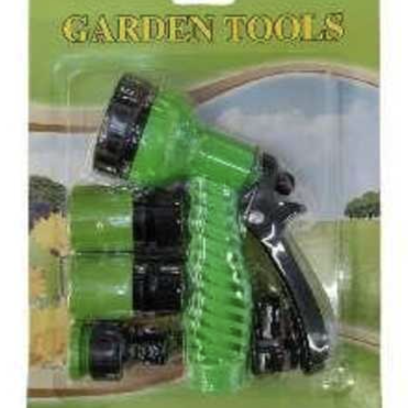 Σετ πιστόλι ποτίσματος για λάστιχο με ταχυσυνδέσμους - 5pcs - 699726