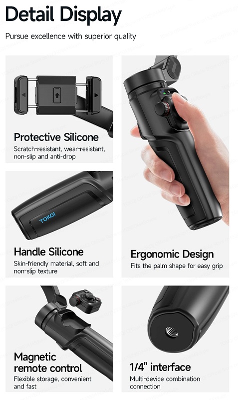 Σταθεροποιητής εικόνας Gimbal για smartphone - M05 - 813676 - Image 3