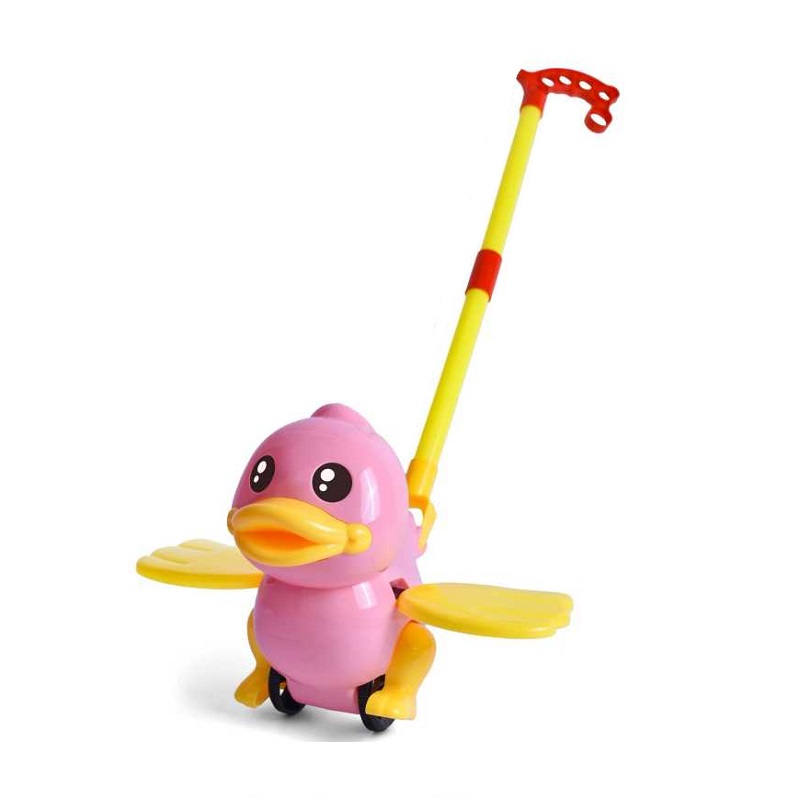 Συρόμενο παιχνίδι Παπάκι με φτερά - 360 - 117265 - Pink