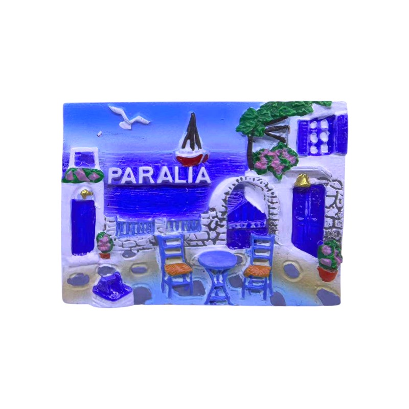 Τουριστικό μαγνητάκι Souvenir - Σετ 12pcs - Paralia - 678420