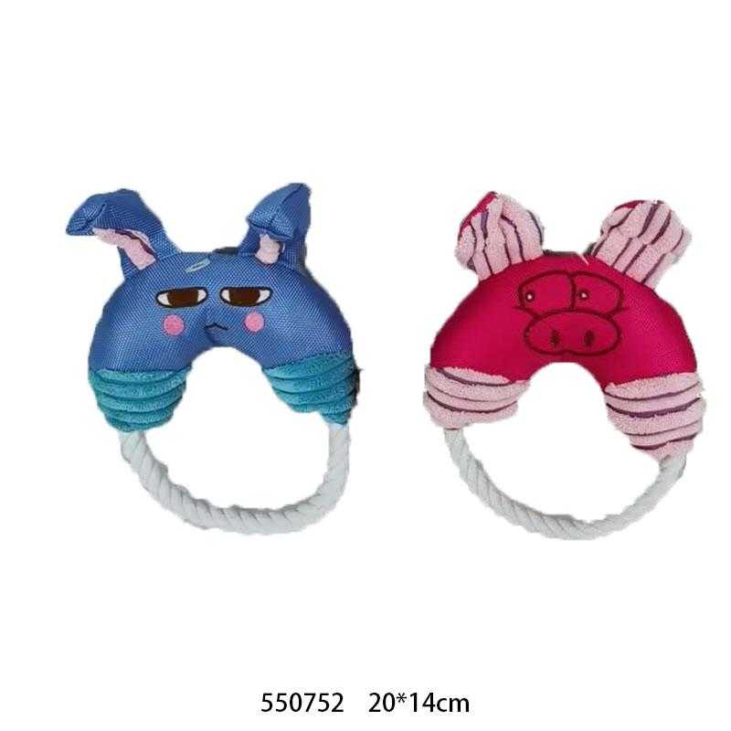 Υφασμάτινο παιχνίδι σκύλου με σχοινί - 20x14cm - 550752 - Image 2