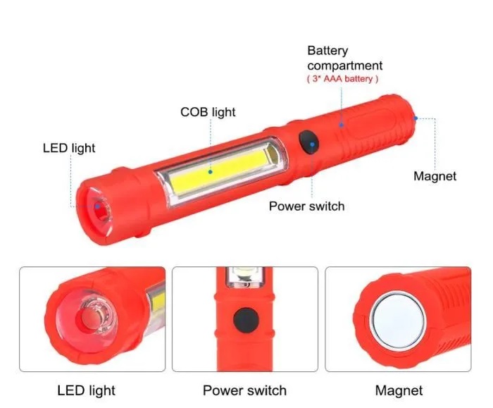 Φακός μπαταρίας LED Mini - Ράβδος - 909A - 219095 - Black - Image 3