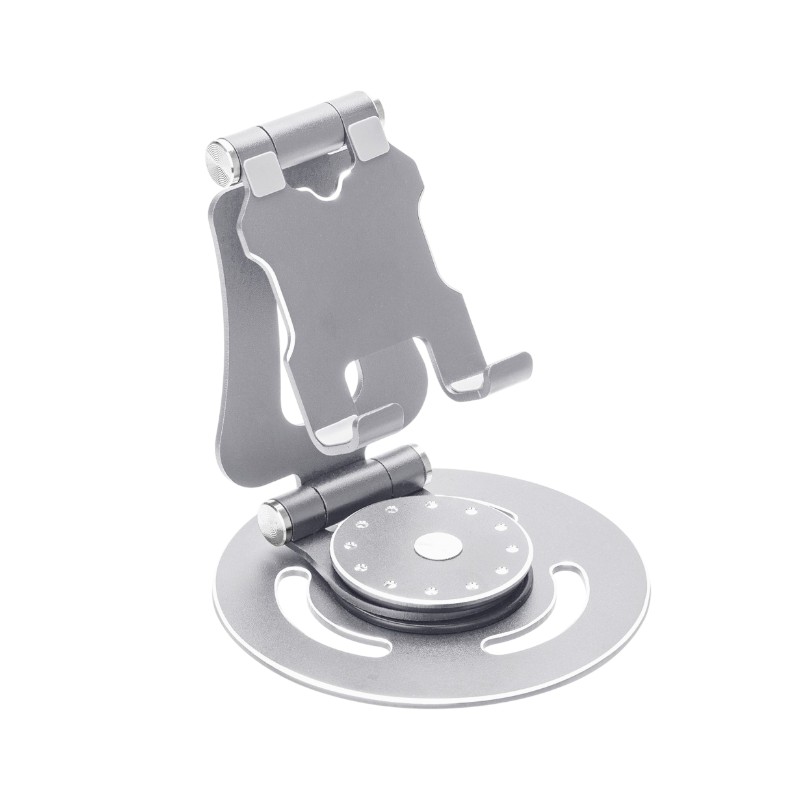 Βάση στήριξης smartphone/tablet μεταλλική περιστρεφόμενη - G62 - 813492 - Silver