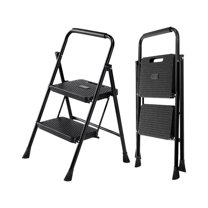 Πτυσσόμενη σκάλα-σκαμπό σιδερένια - 109-2 - 617464