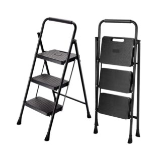 Πτυσσόμενη σκάλα-σκαμπό σιδερένια - 109-3 - 617471