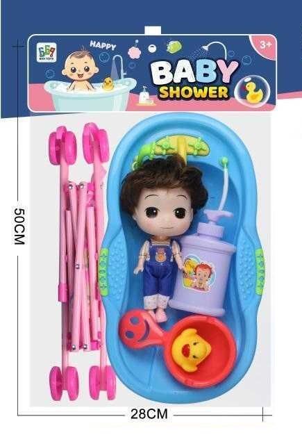 Κούκλα με σετ μπάνιου και καροτσάκι - 669-702C - 215564 - Image 2