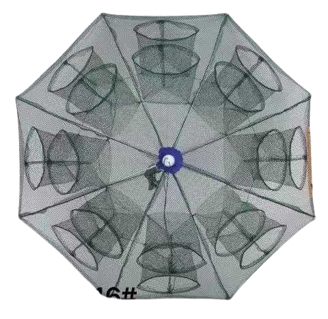 Πτυσσόμενη παγίδα ψαρέματος - Κιούρτος με 16 εισόδους - 931354