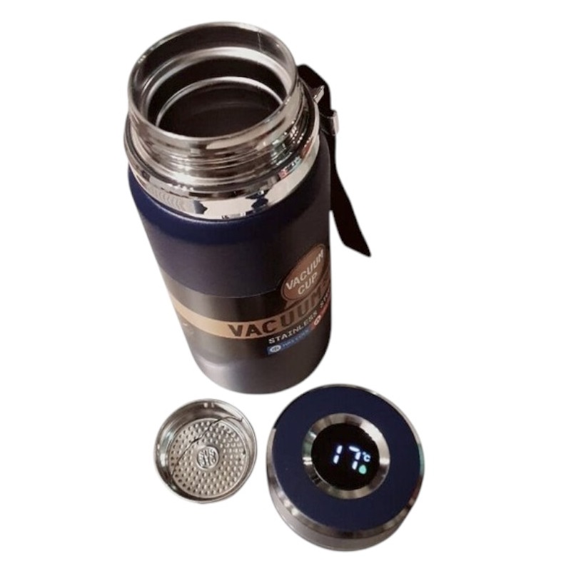 Φορητό παγούρι-θερμός με ψηφιακό θερμόμετρο - 600ml - 168440 - Dark Blue - Image 3