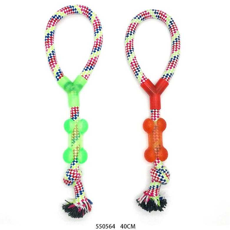 Παιχνίδι σκύλου σχοινί με κόκκαλο μασητικό - 40cm - 12pcs - 550564 - Image 2