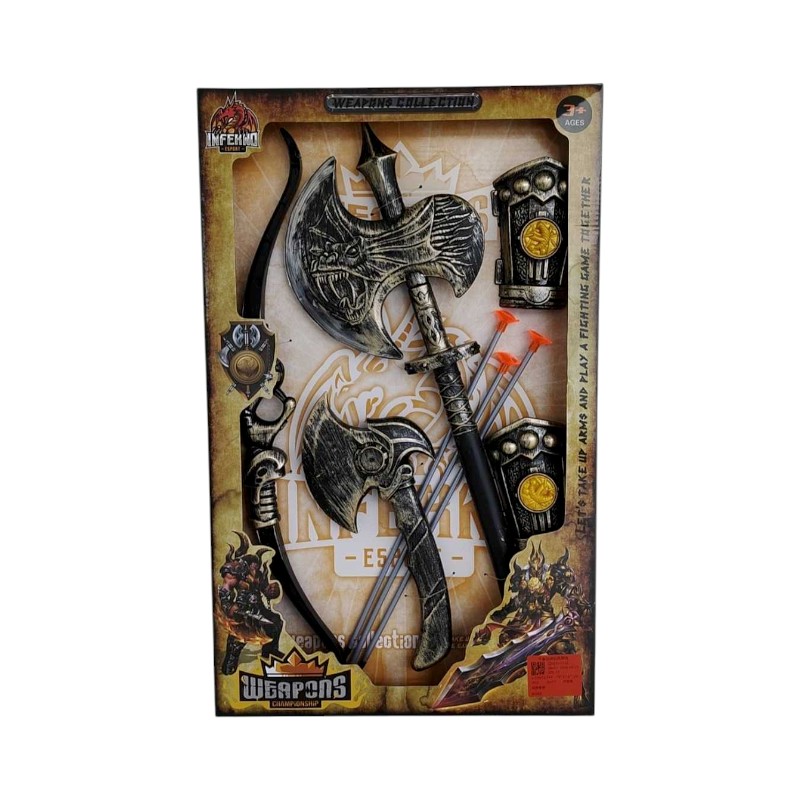 Σετ αρχαίου πολεμιστή με πανοπλία και αξεσουάρ - 205-13 - 917278