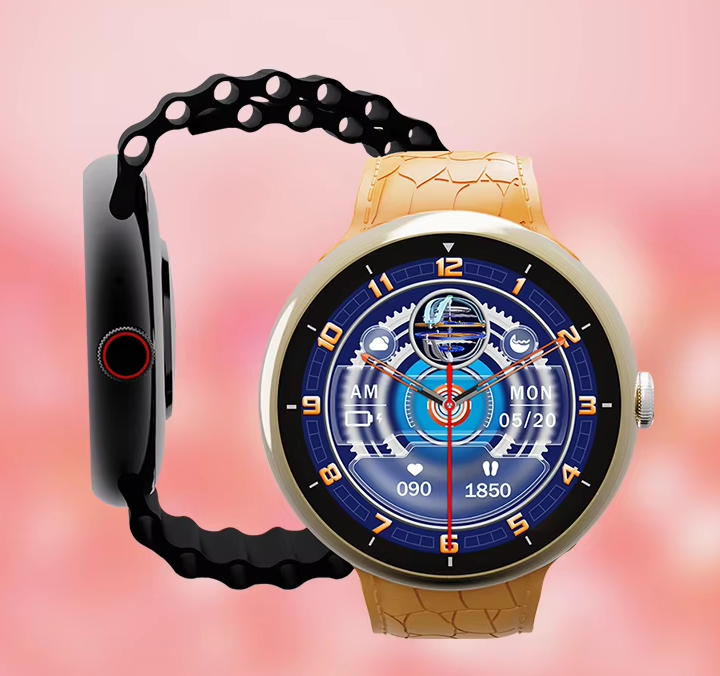 Σετ Smartwatch με 7 λουράκια - V16 Pro Max - 814161 - Orange/Brown - Image 2