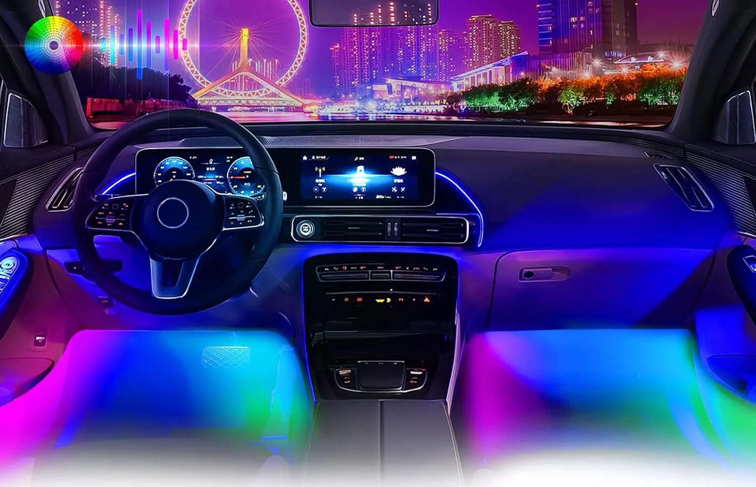 Σετ διακοσμητικός φωτισμός καμπίνας αυτοκινήτου LED με τηλεχειρισμό - D19203-P4 - 110853 - Image 2