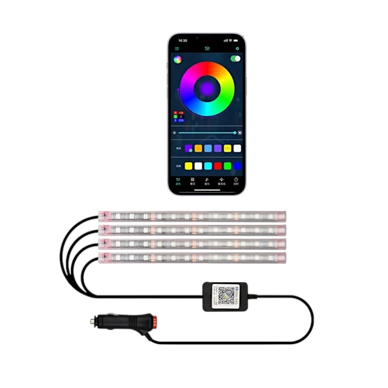 Σετ διακοσμητικός φωτισμός καμπίνας αυτοκινήτου LED με τηλεχειρισμό - D19203-P4 - 110853