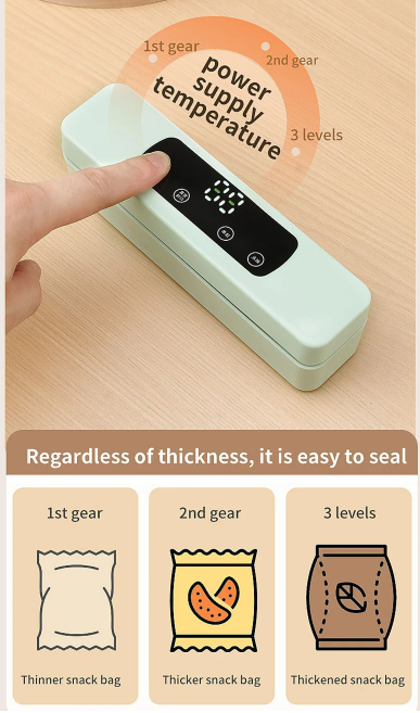 Συσκευή αεροστεγούς σφράγισης τροφίμων & αεροσυμπιεστής - DTY-188 - 814307 - White - Image 4