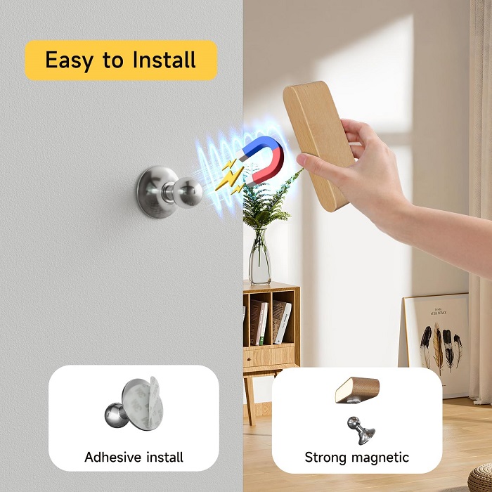 Επαναφορτιζόμενο επιτοίχιο φωτιστικό LED με μαγνητική βάση - 285179 - Light Brown - Image 3