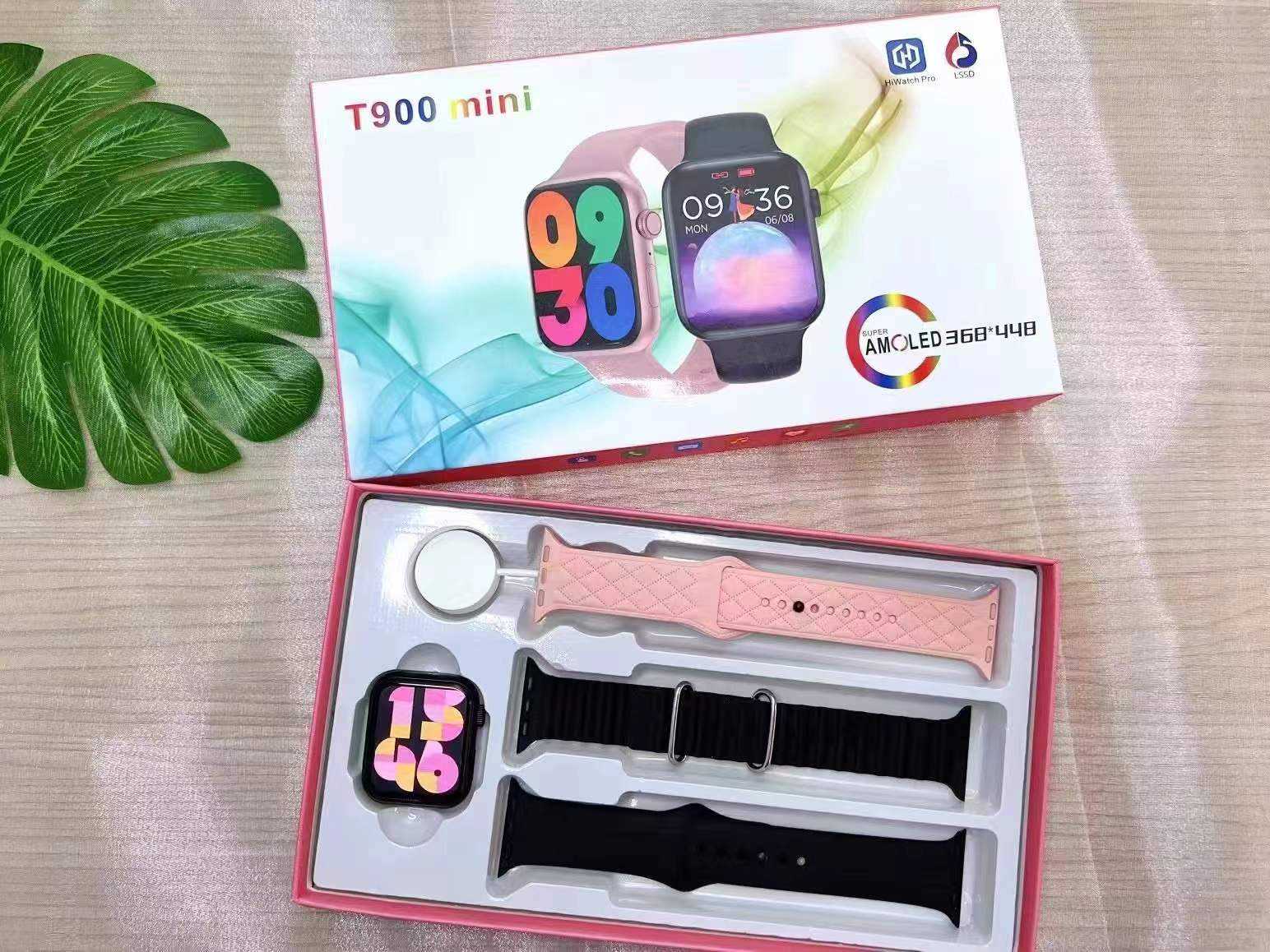 Σετ Smartwatch με 3 λουράκια - T900 MINI - 814215 - Orange - Image 2