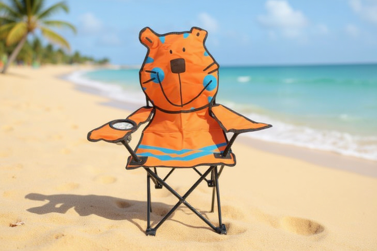 Παιδική πτυσσόμενη καρέκλα camping - 1015 - 241705 - Orange - Image 2