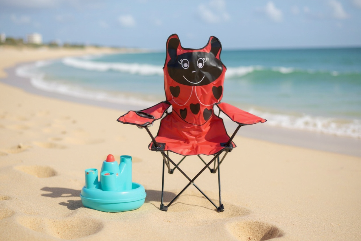 Παιδική πτυσσόμενη καρέκλα camping - 1015 - 241705 - Red - Image 2