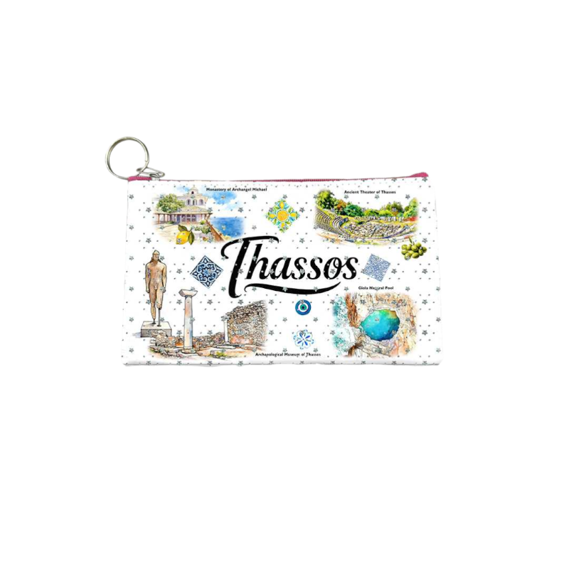 Πορτοφόλι Souvenir μπρελόκ - Σετ 10pcs - PVC - Thassos - 16*10cm - 871712