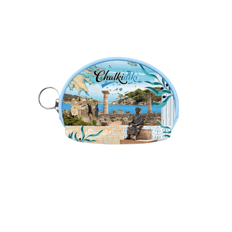 Σετ 12Χ - Πορτοφόλι Souvenir μπρελόκ mini - PVC - Chalkidiki - 10*8*3cm - 871763