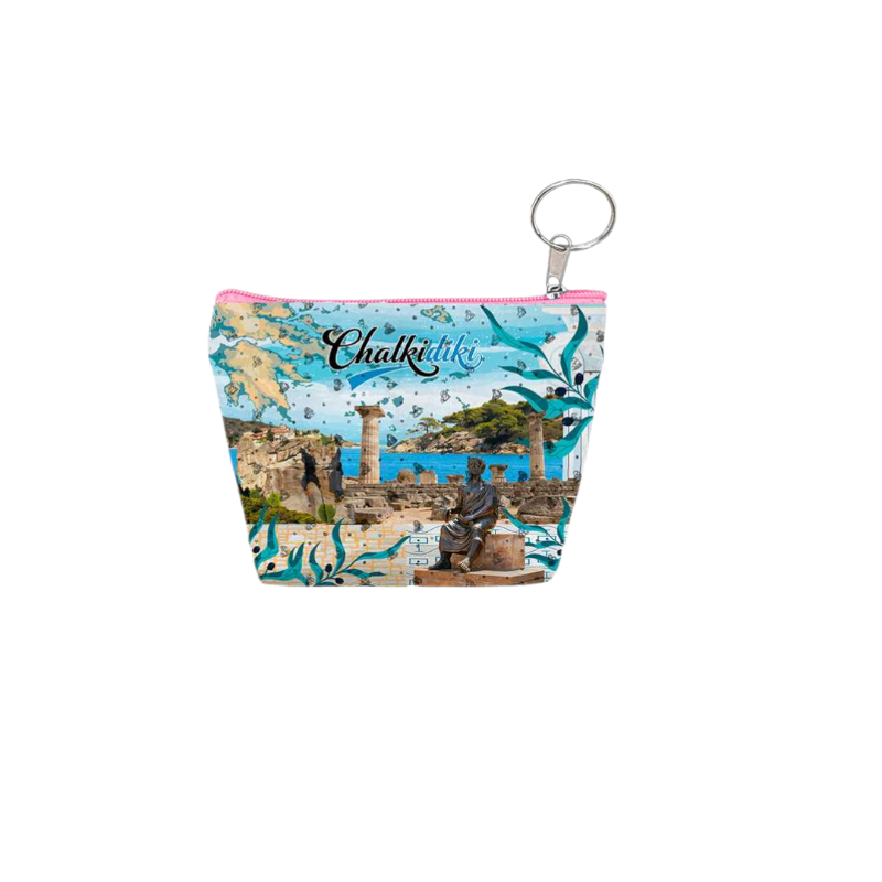 Σετ 12Χ - Πορτοφόλι Souvenir μπρελόκ mini - PVC - Chalkidiki - 11*7*4cm - 871803