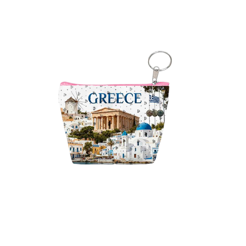 Σετ 12Χ - Πορτοφόλι Souvenir μπρελόκ mini - PVC - Greece - 11*7*4cm - 871818