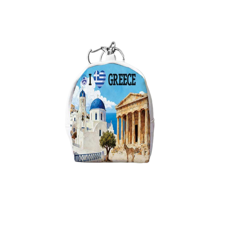Σετ 12Χ - Πορτοφόλι Souvenir μπρελόκ mini - PVC - Greece - 7*9*4.5cm - 871797