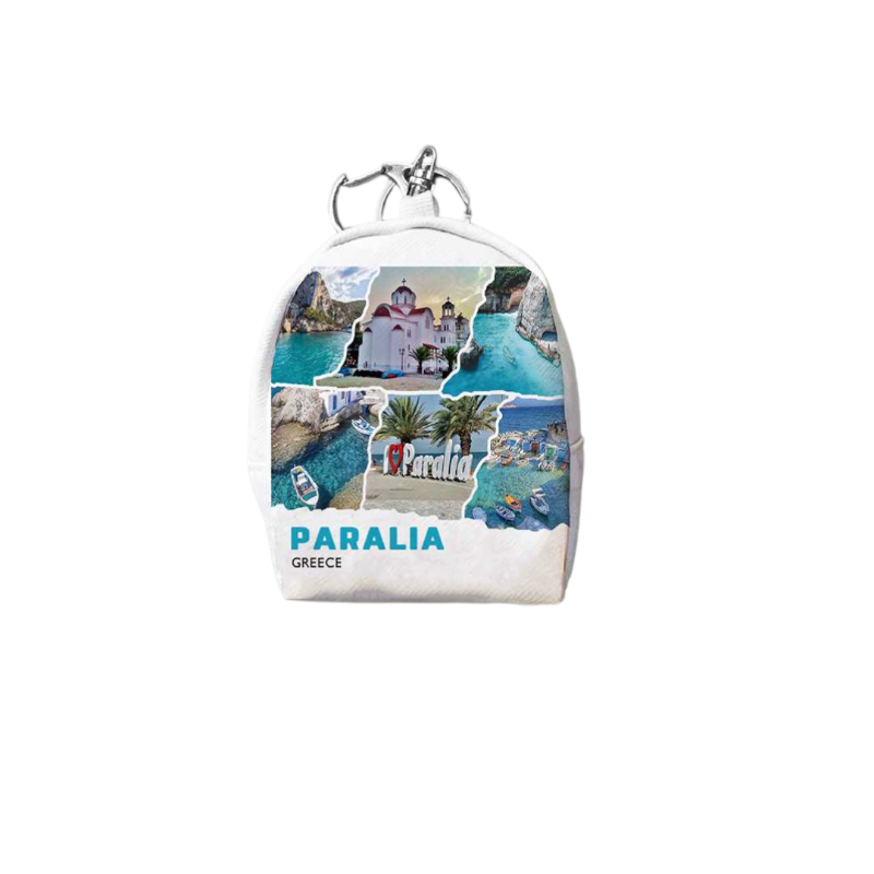 Σετ 12Χ -   Πορτοφόλι Souvenir μπρελόκ mini - PVC - Paralia - 7*9*4.5cm - 871789