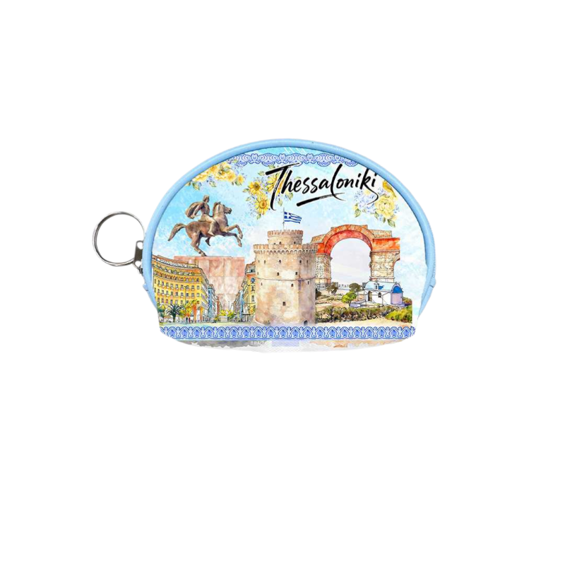Σετ 12Χ - Πορτοφόλι Souvenir μπρελόκ mini - PVC - Thessaloniki - 10*8*3cm - 871767