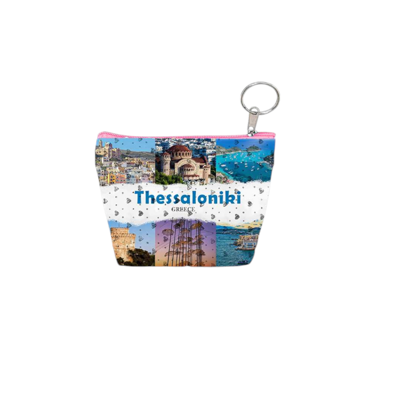 Σετ 12Χ - Πορτοφόλι Souvenir μπρελόκ mini - PVC - Thessaloniki - 11*7*4cm - 871805