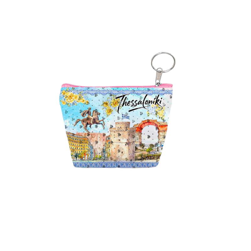 Σετ 12Χ - Πορτοφόλι Souvenir μπρελόκ mini - PVC - Thessaloniki - 11*7*4cm - 871807